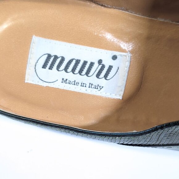 MAURI Shoes Mens Size 8 Exotic Forest Green Lizard Slip on Mule main image 11